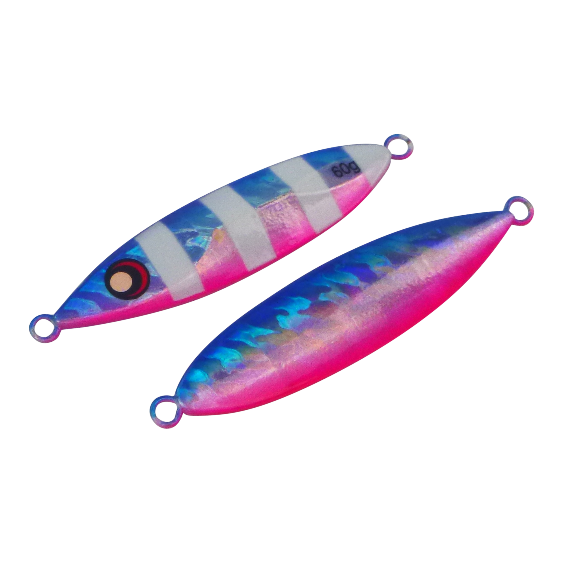 Finesse Slow Pitch Flutter Jig, 60gm, Blue Blush, 2 pack