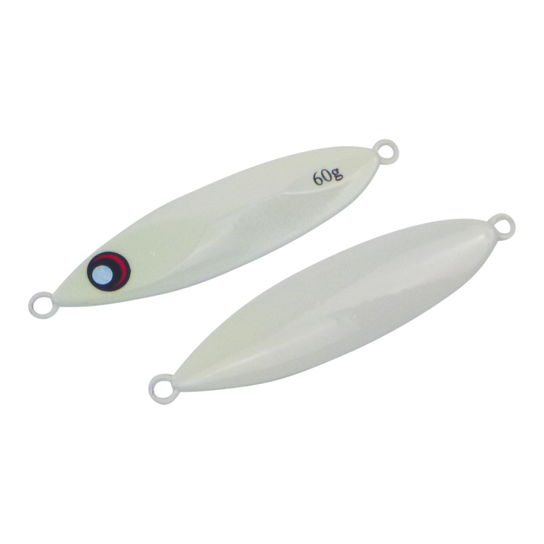 Finesse Slow Pitch Flutter Jig, 60gm, Lumo White, 2 pack