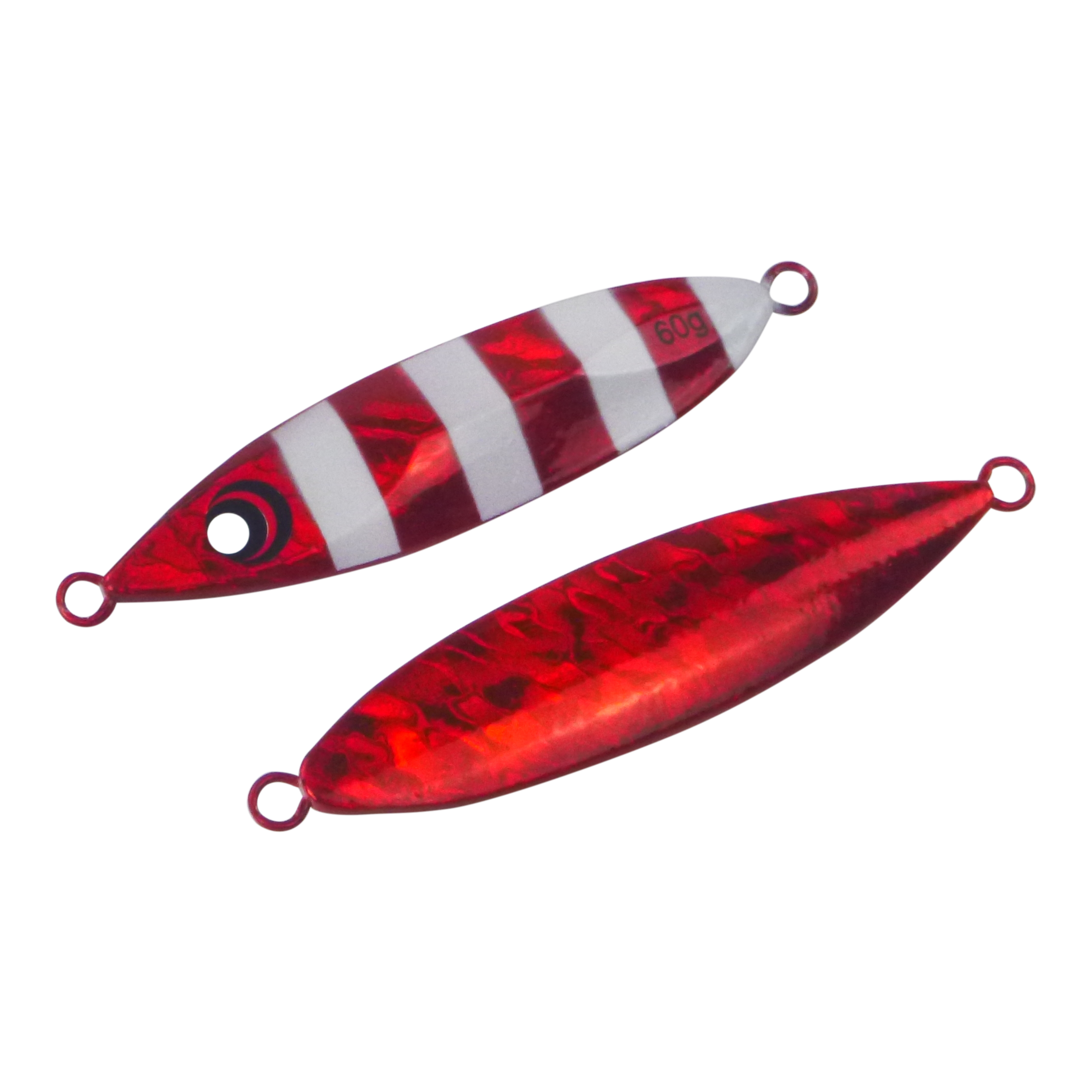 Finesse Slow Pitch Flutter Jig, 60gm, Ruby Flash, 2 pack