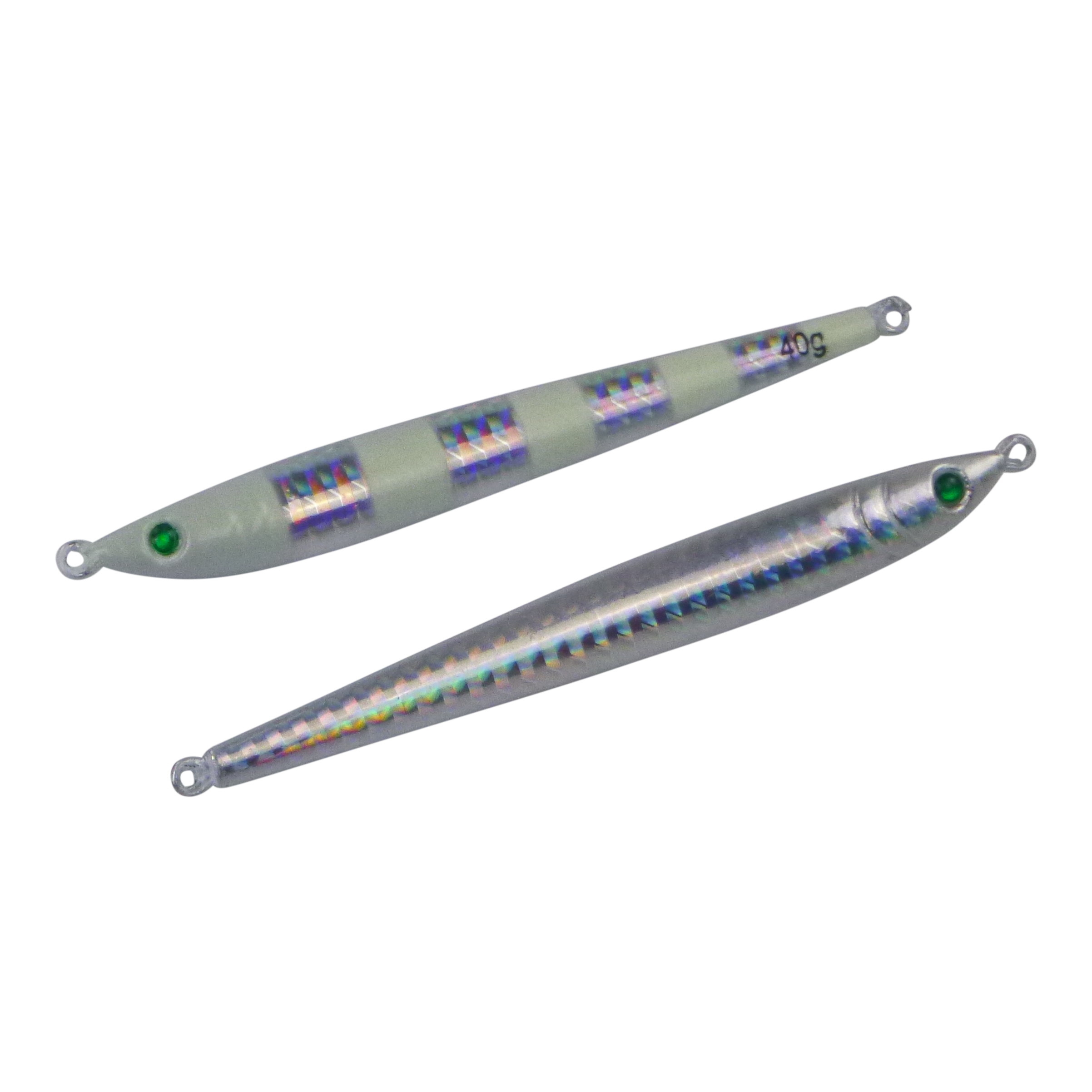 Finesse Pencil Jig, 40gm, Lumo Silver, 2 pack