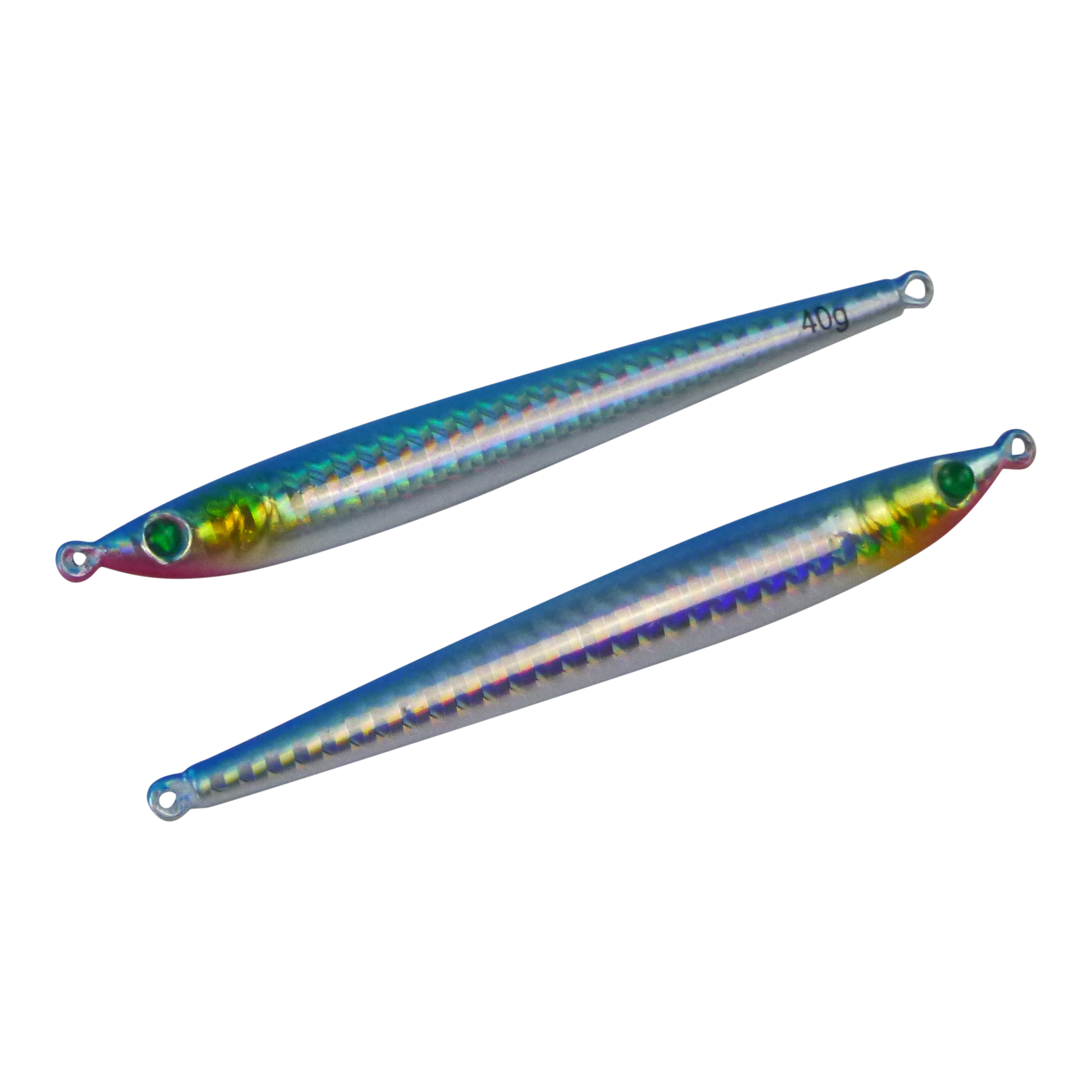 Finesse Pencil Jig, 40gm, Blue Flash, 2 pack