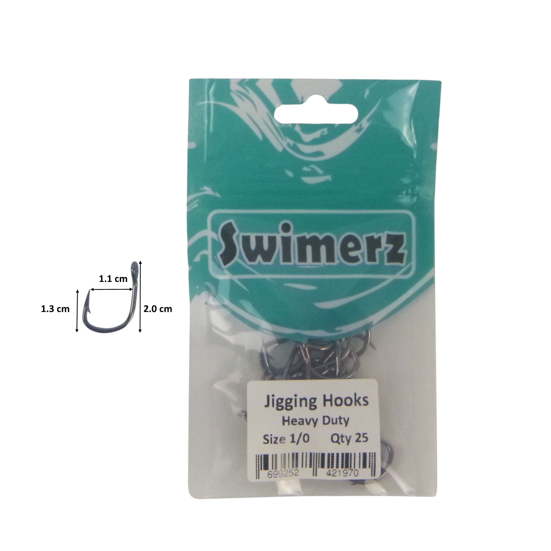 Swimerz 1/0 Heavy Duty Jigging Hooks 25 pack 3