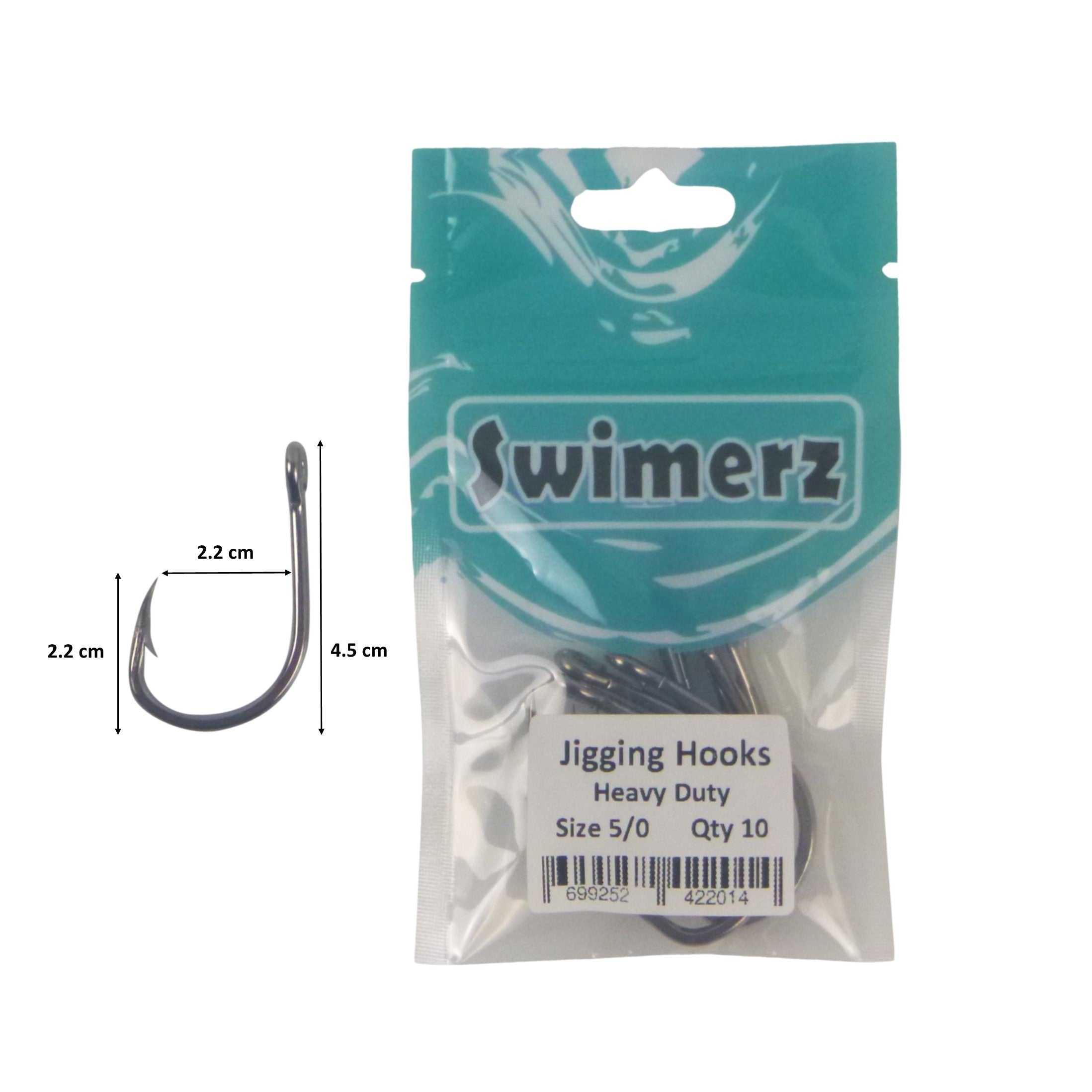 Swimerz 5/0 Heavy Duty Jigging Hooks 10 pack 3