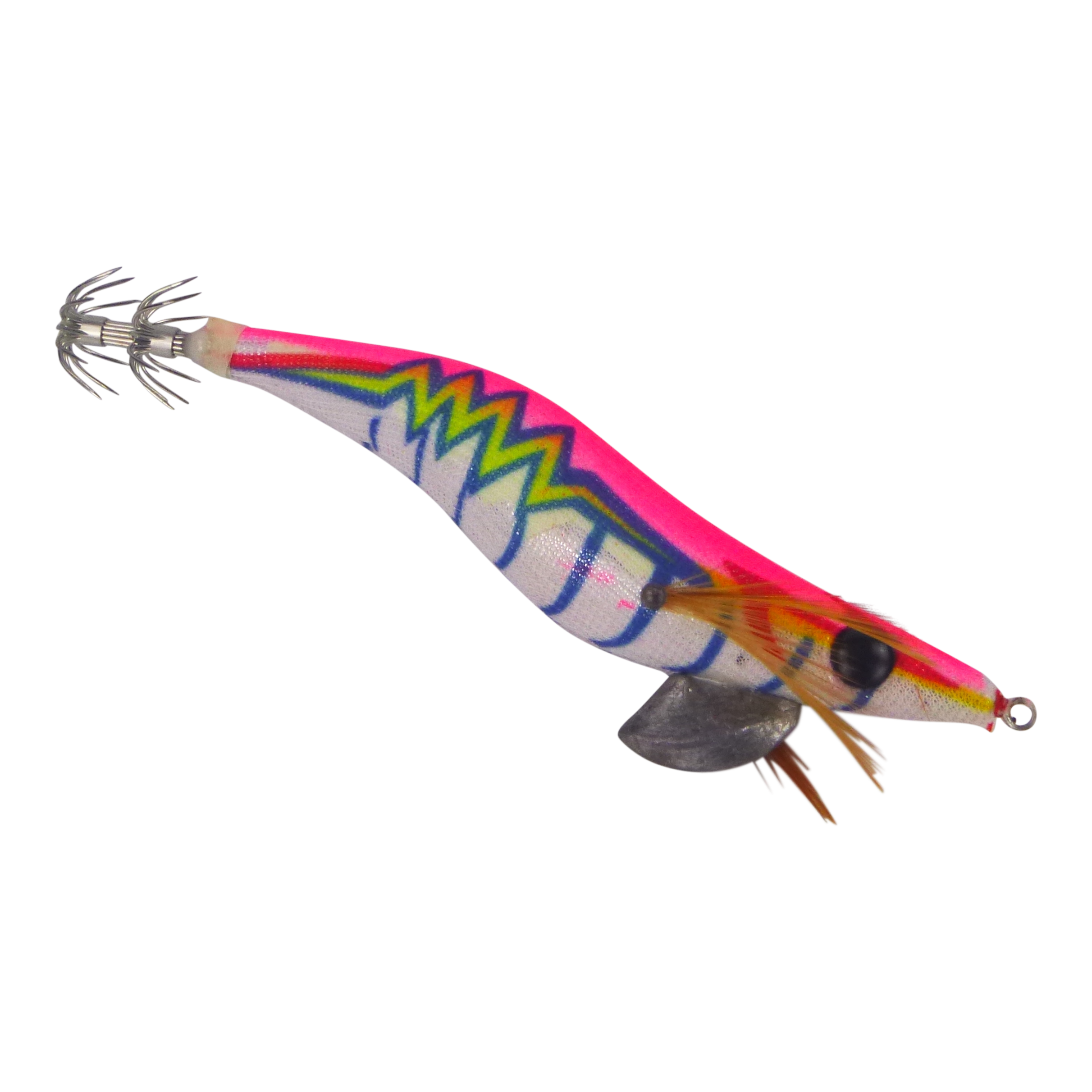 Finesse Rumoika Squid Jig, Pink Neon, size 3.5, 2 pack