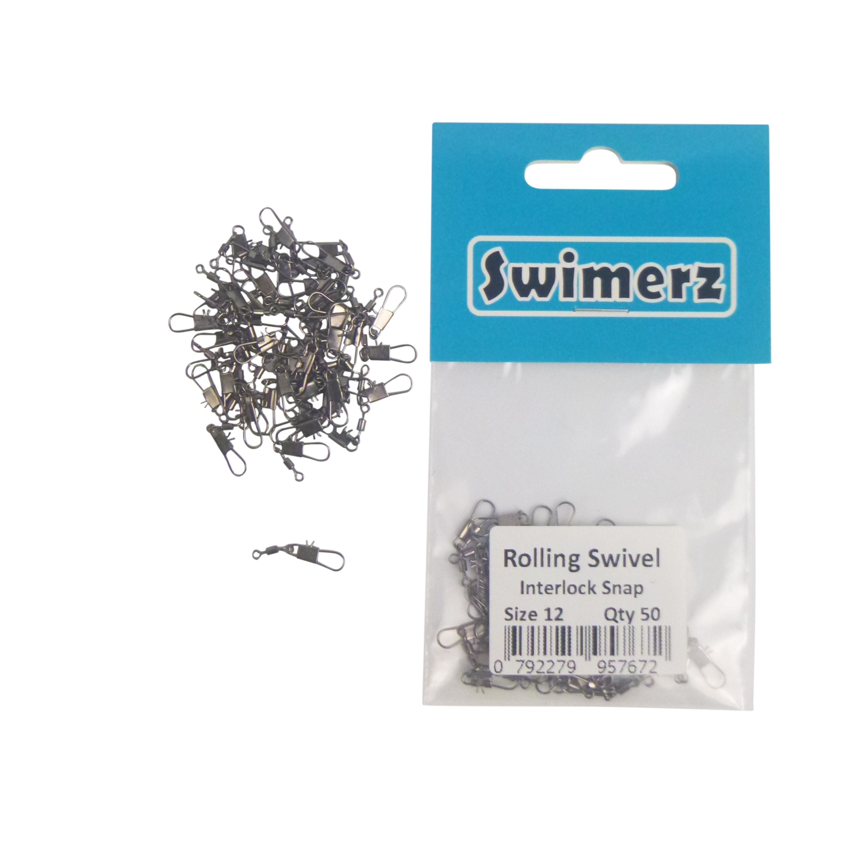 Swimerz Rolling Swivel w Interlock Snap, Size 12, 50 pack 3