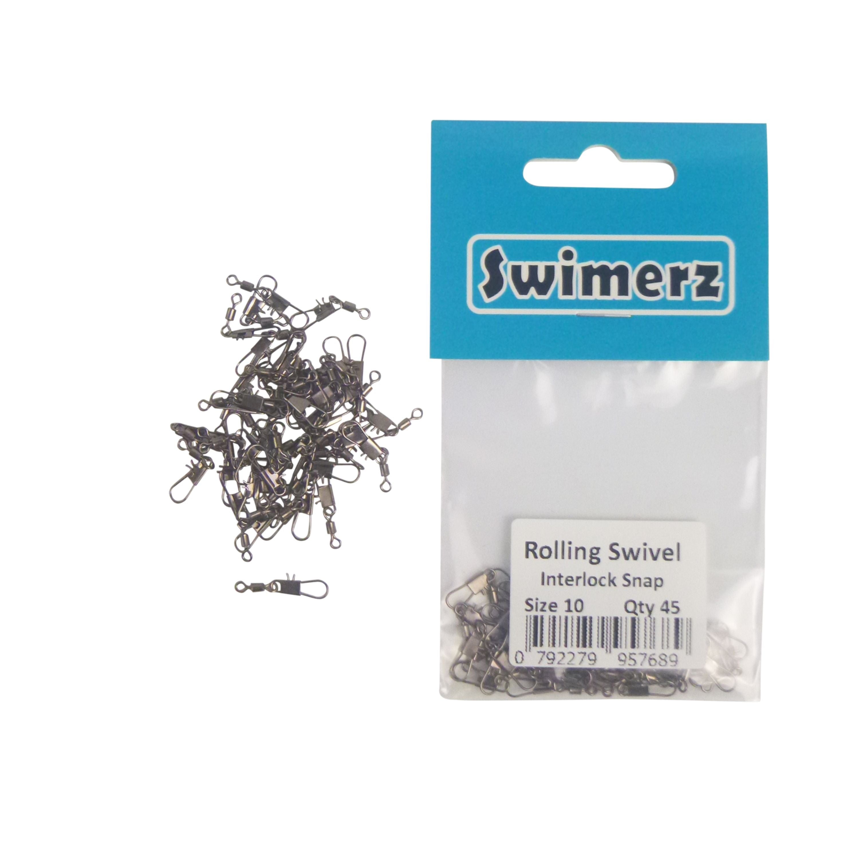 Swimerz Rolling Swivel w Interlock Snap, Size 10, 45 pack 3