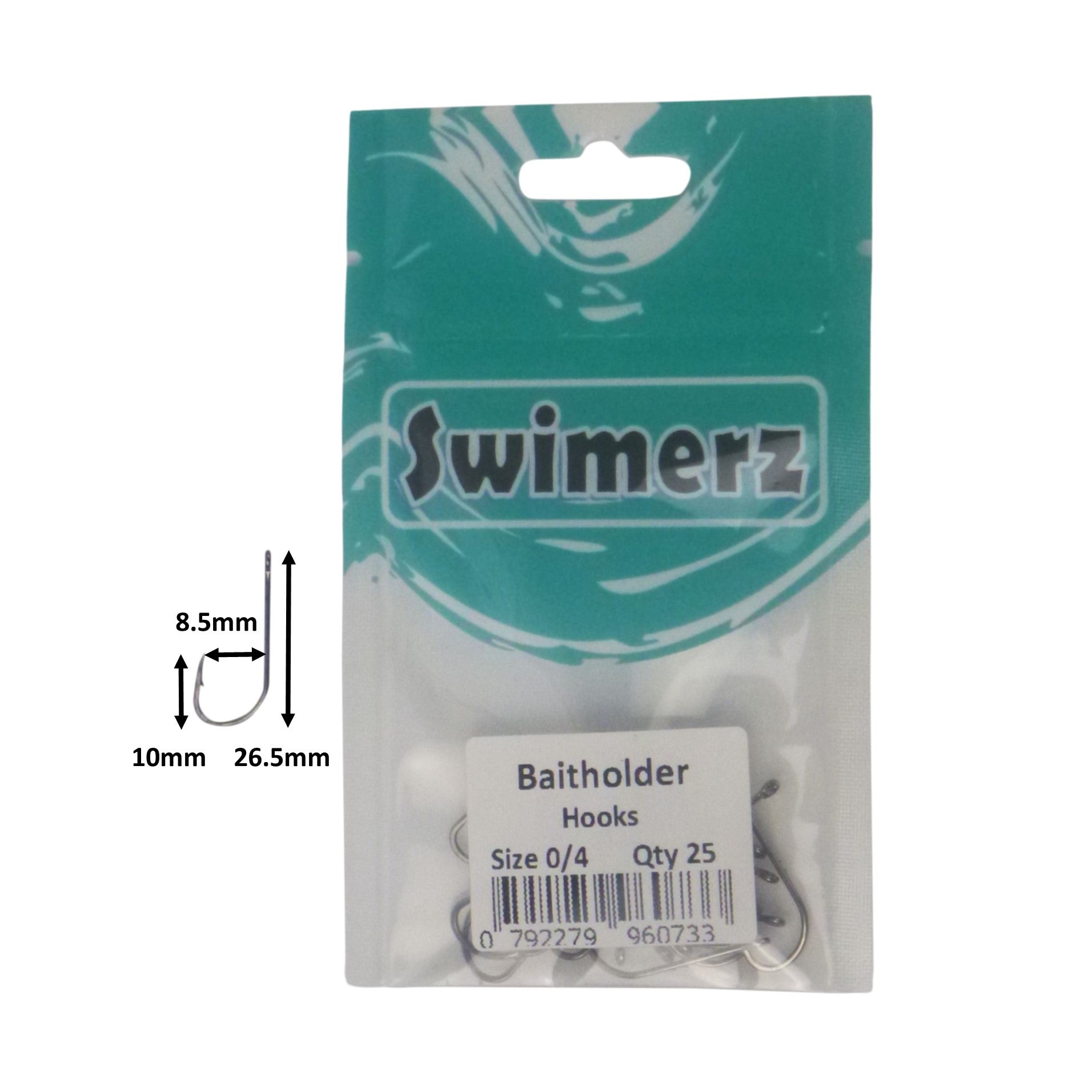 Swimerz 0/4 Baitholder Hook, Qty 25 3