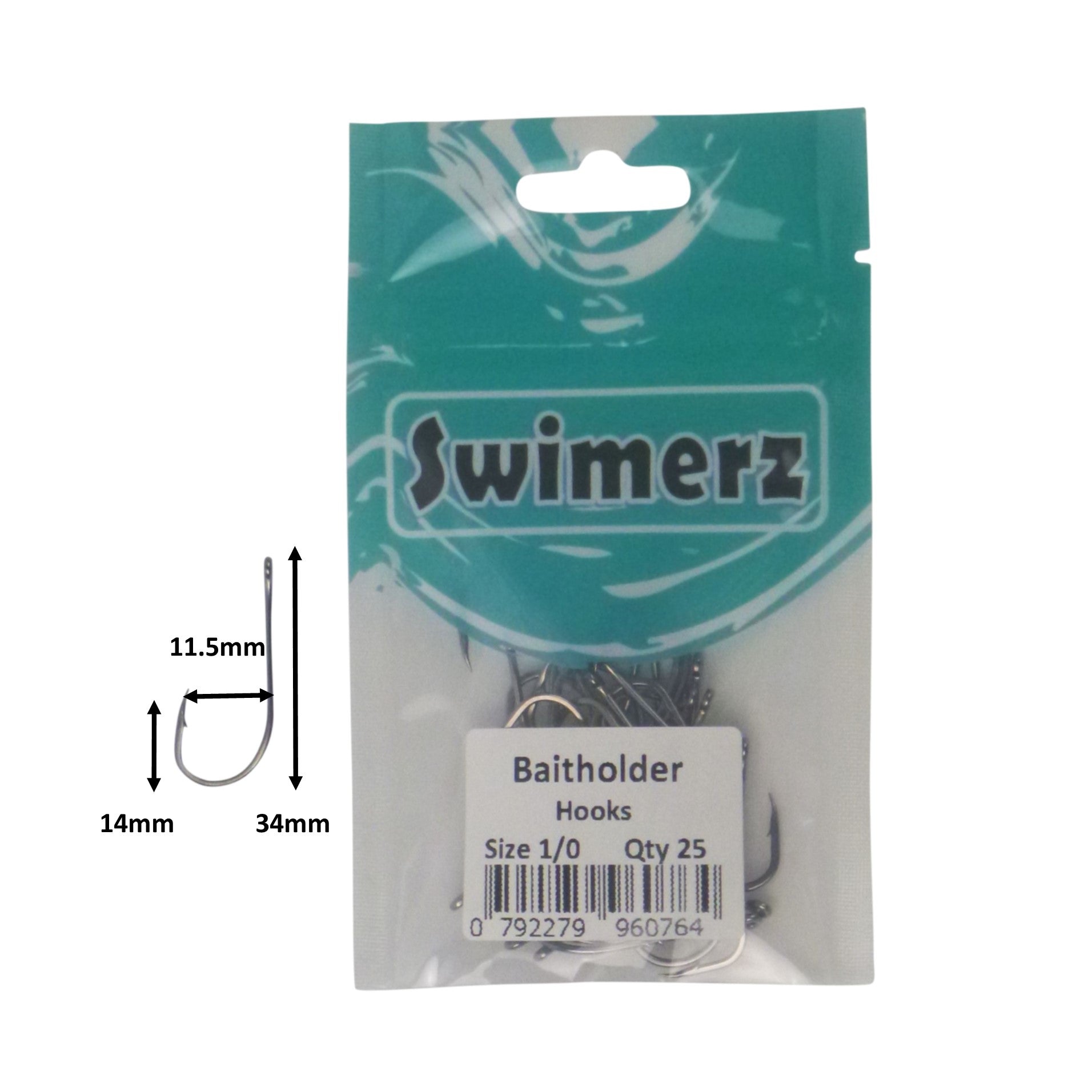 Swimerz 1/0 Baitholder Hook, Qty 25 3