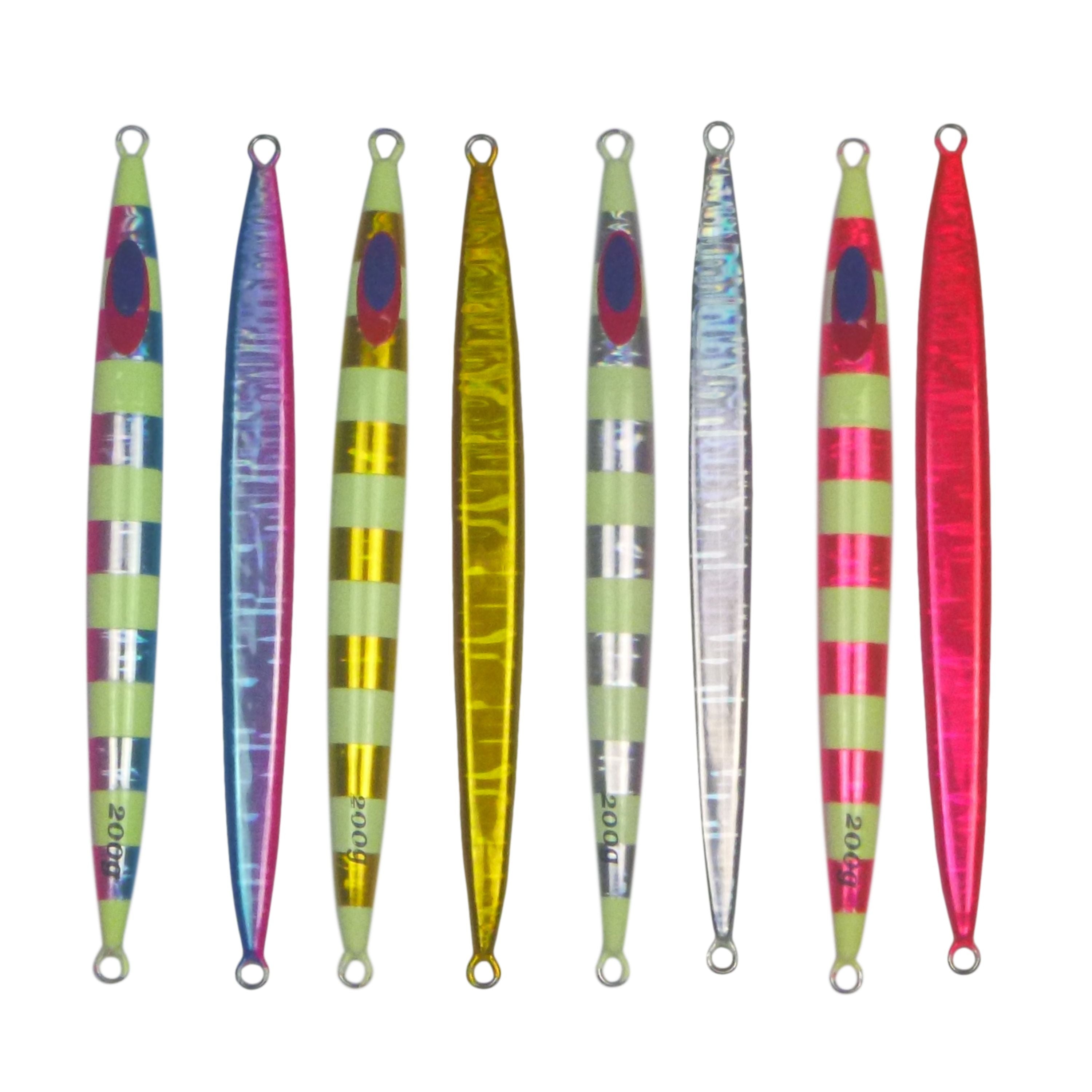 Finesse Lumo Fastdrop Jig, 200gm, Silver Stripe, Qty 2