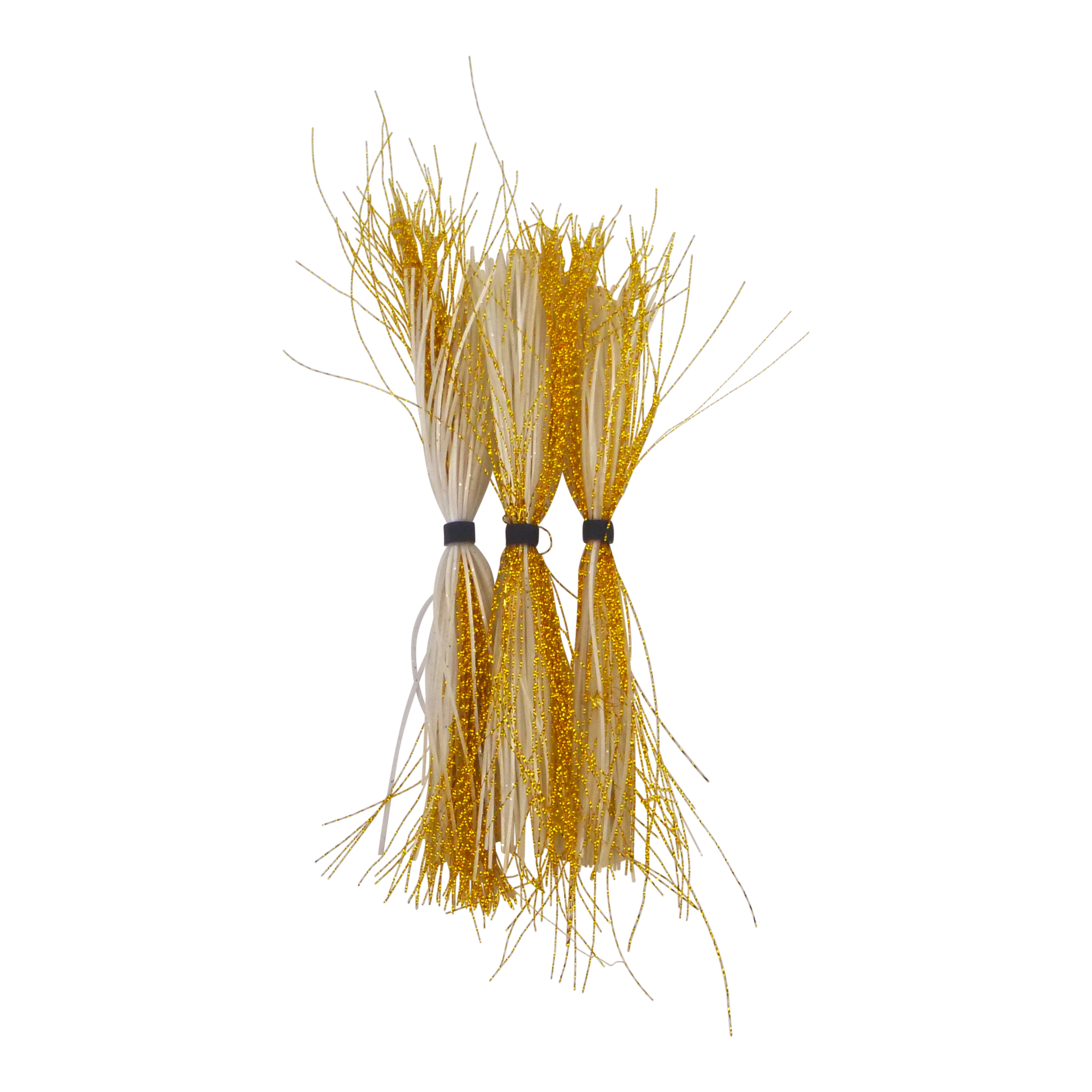 Dekoi Krystal Flash Lure Skirts, White Gold