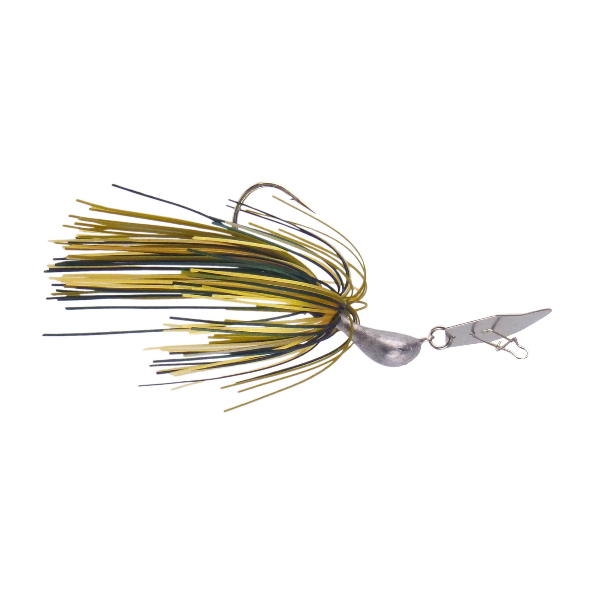 Dekoi 7gm Bladed Swim Jig, Chatterbait, Camo Green, 2 pack