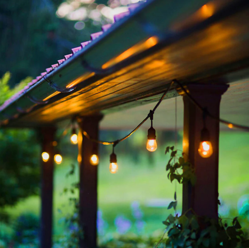 15m Solar Power Outdoor String Lights - 48 Ft Hanging Edison Bulbs Create Bistro Ambience in Your Yard - Commercial Grade 7