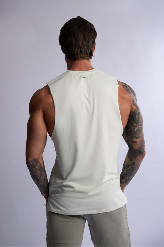 HARD HITTERS MEN'S CREW COTTON TANK MINT SMALL