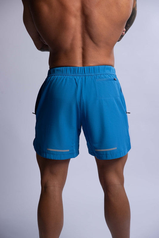 HARD HITTERS MEN'S PRO-TECH PERFORMANCE SHORTS MYKONOS BLUE SMALL 3
