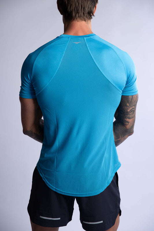 HARD HITTERS PRO-TECH PERFORMANCE TEE MYKONOS BLUE MEDIUM