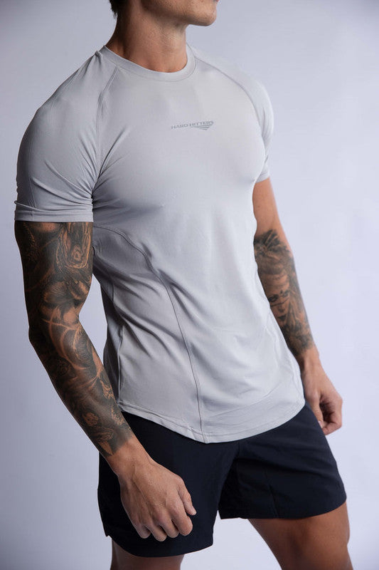 HARD HITTERS PRO-TECH PERFORMANCE TEE SILVER MEDIUM