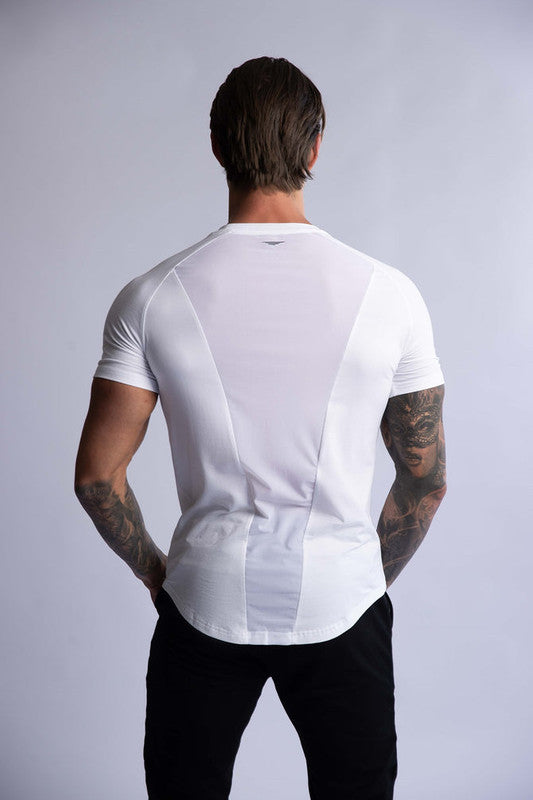 HARD HITTERS RAGLAN CREW TEE WHITE LARGE