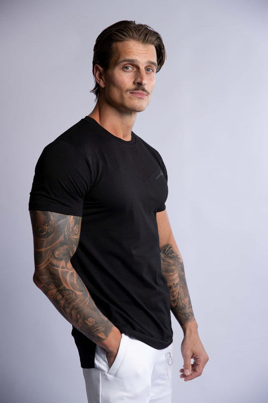 HARD HITTERS SLIM FIT COTTON TEE BLACK X-LARGE