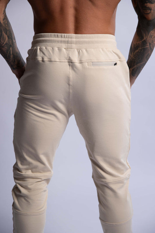 HARD HITTERS SLIM FIT TERRY JOGGERS BEIGE X-LARGE