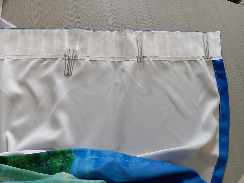 Sea View 3D Printing Blockout Curtains 2x131x160cm PINCH PLEAT Fabric Seascape 7