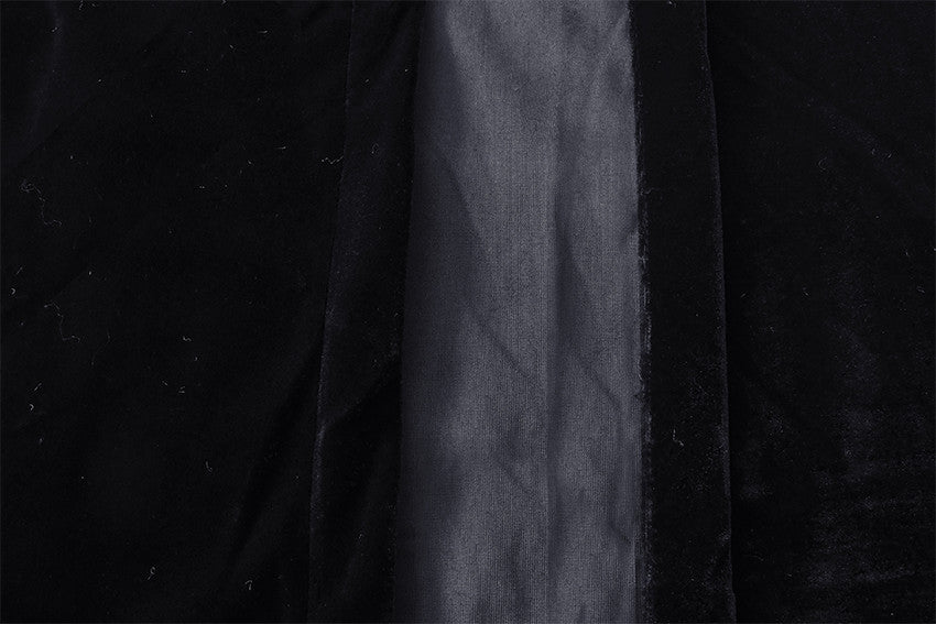 Large Velvet Curtains Black 600x230cm with 4m blockout+30 Hook, Pinch Pleat 7