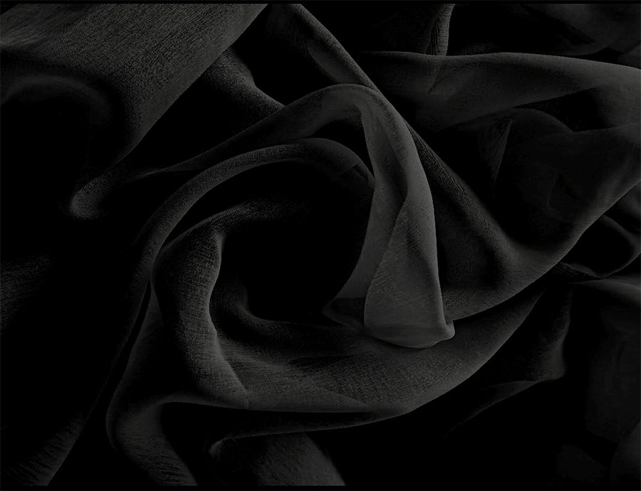 2 Long drop Sheer Voile Curtains 588cm wide 270cm Drop +Hooks Pinch Pleat  Black 3