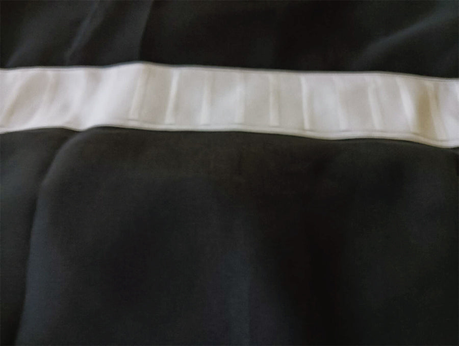 2 Long drop Sheer Voile Curtains 588cm wide 270cm Drop +Hooks Pinch Pleat  Black 5