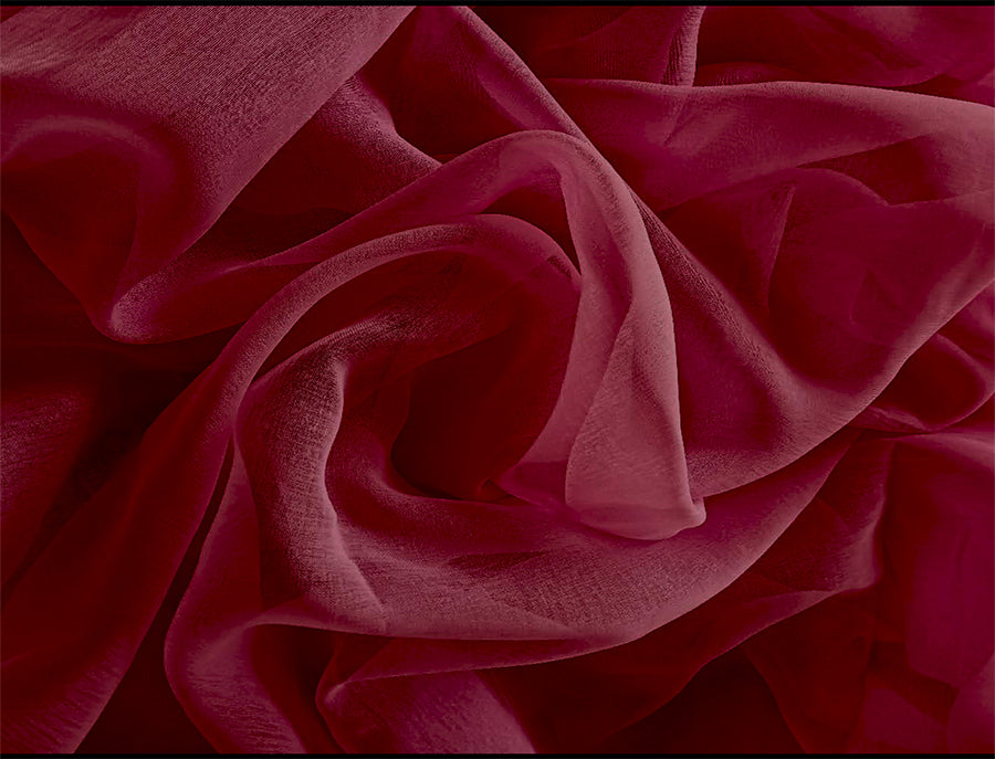 2 Long Drop Sheer Voile Curtains 592cm wide 270cm Drop Pinch Pleat + Hooks Wine 3