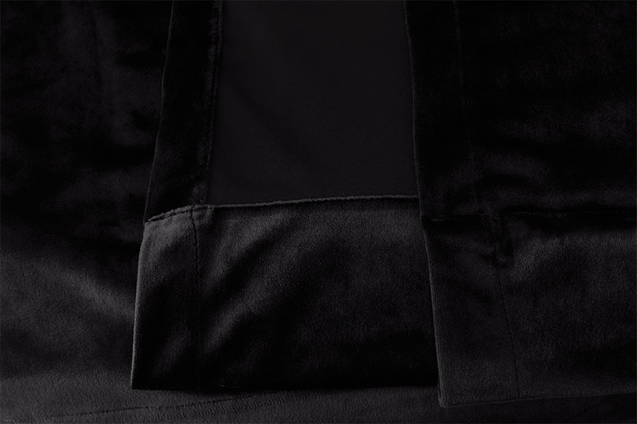 Large Thick Velvet Blockout Curtains 300x 270cm PINCH PLEAT 1 panel+Hooks Black 6