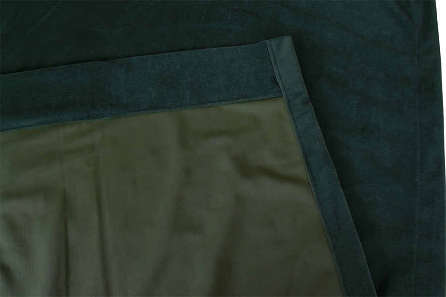 Large Thick Faux Mink Velvet Curtains 540x 230cm+30 Hooks Pinch Pleat, Green,New 6