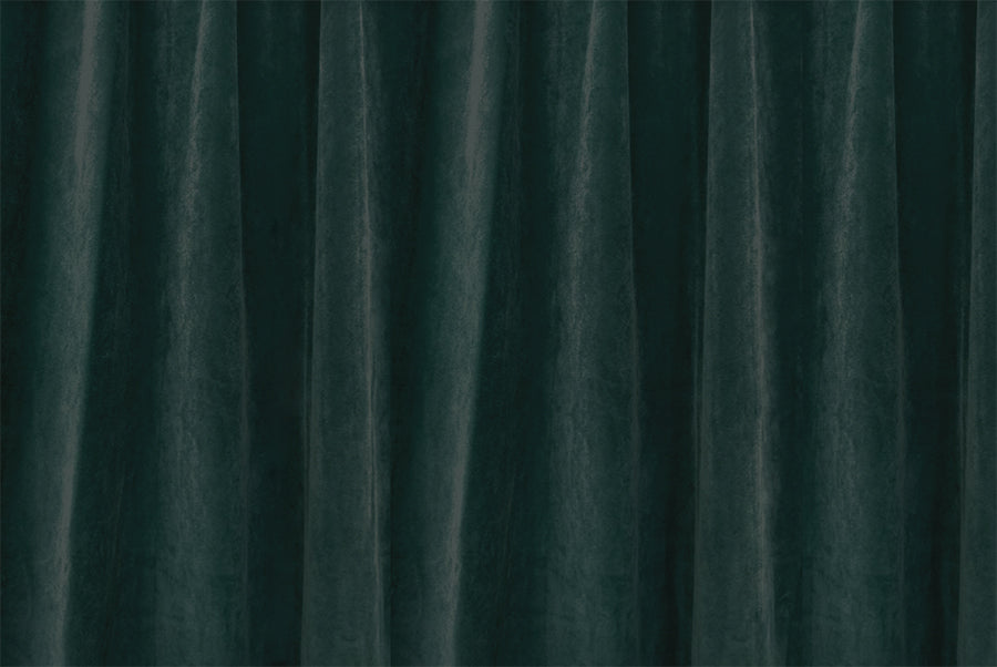 Large Thick Faux Mink Velvet Curtains 270x 230cm+15 Hooks Pinch Pleat, Green,New 3
