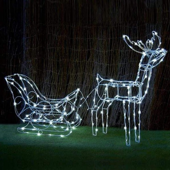 Solar LED Sleigh with Reindeer - 80 cm 3