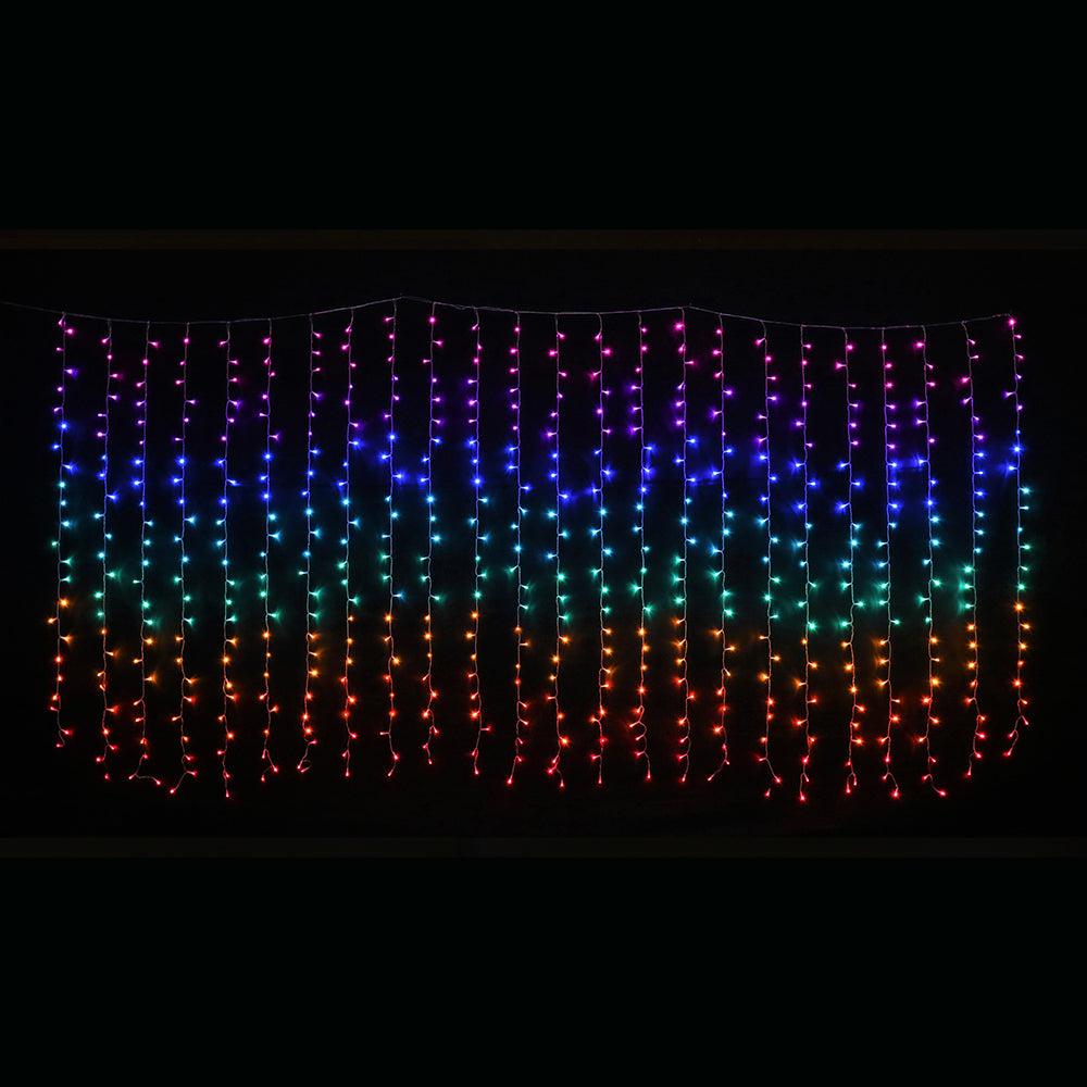 LED Curtain Lights Rainbow Color available in 2 sizes - 1.8 meter 3