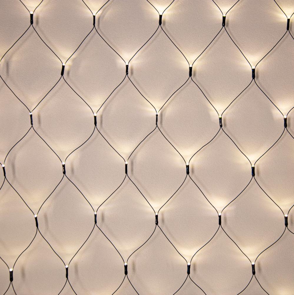 360 LED Net Lights Connectable available in 3 Colors - Multicolor 5