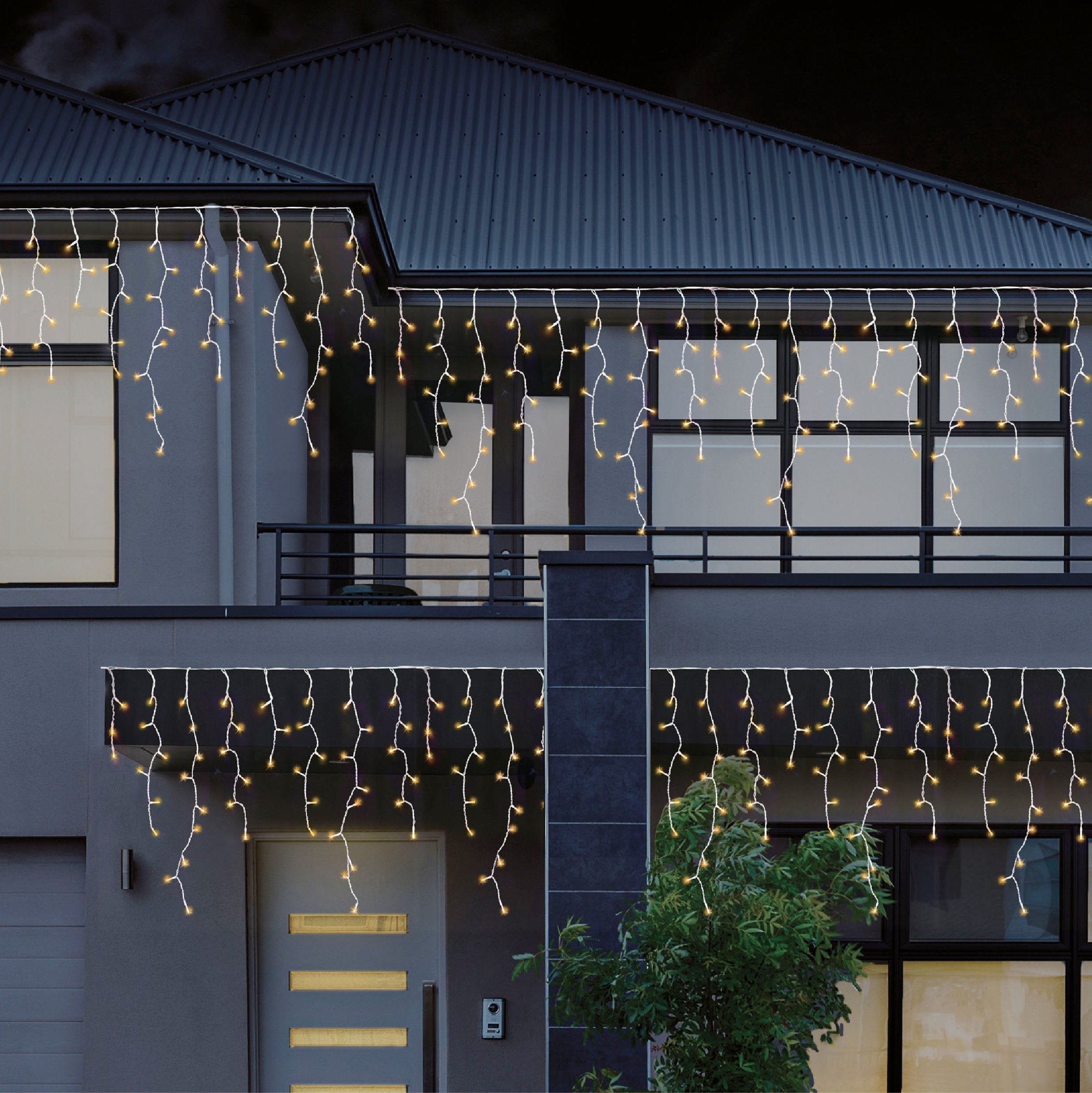 480 LEDs Snowing Icicle Lights – available in 4 Colors - Warm White 8