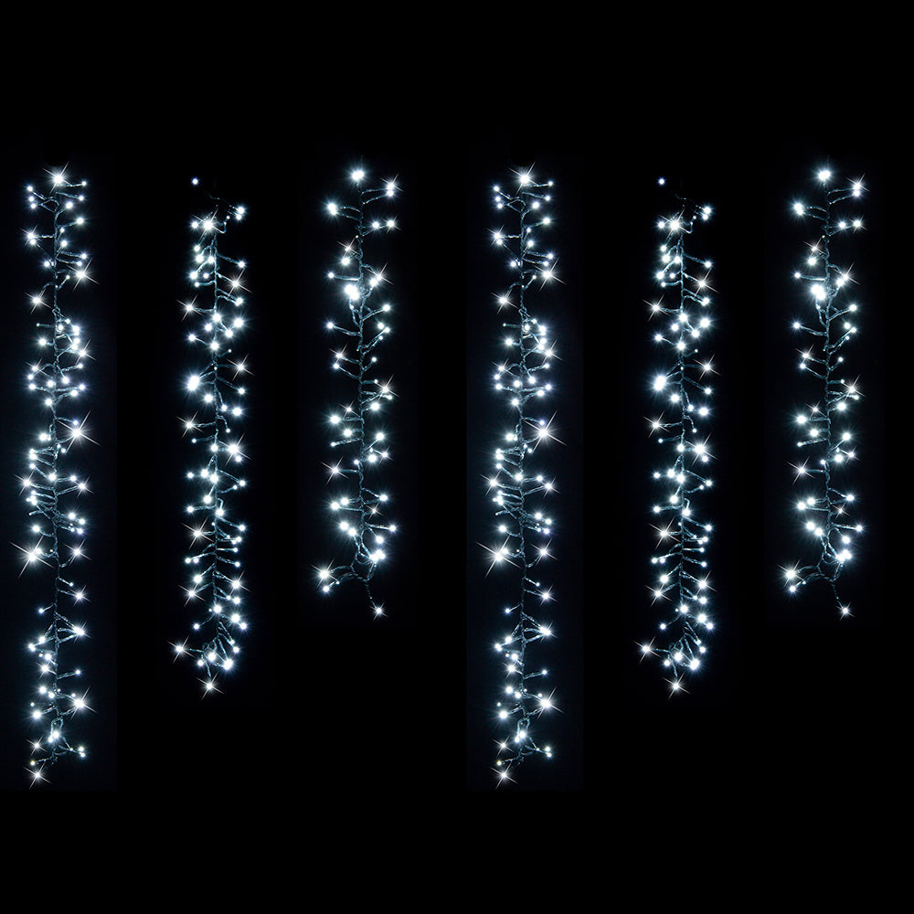 Solar 480 LED Cluster Chain Lights available in 2 Colors - Cool White 3