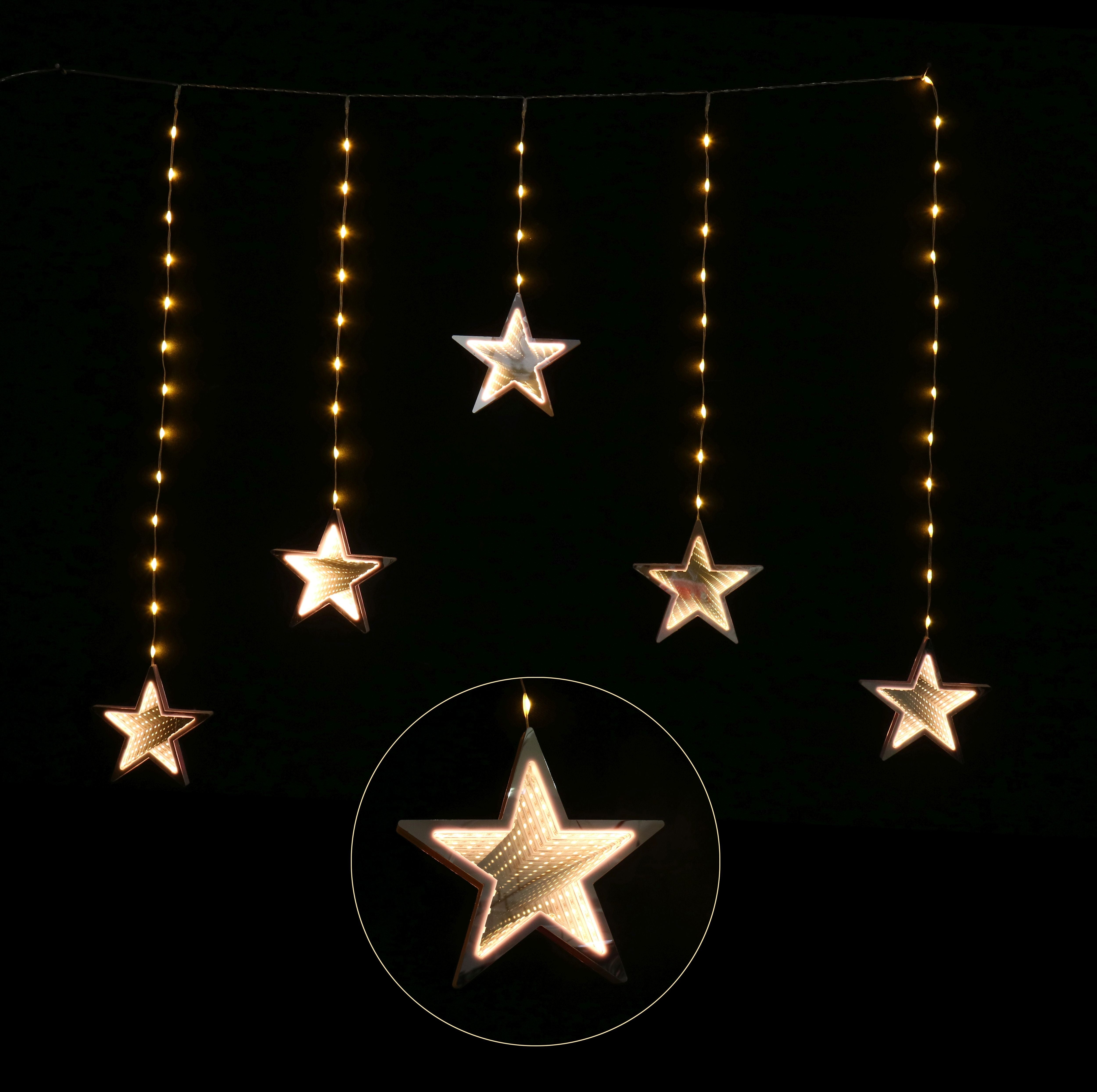 LED Infinity Stars Curtain Lights avaiable in 2 Colors - Cool White 4