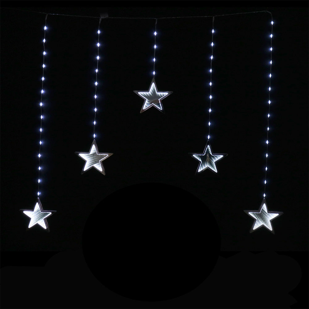 LED Infinity Stars Curtain Lights avaiable in 2 Colors - Warm White 5