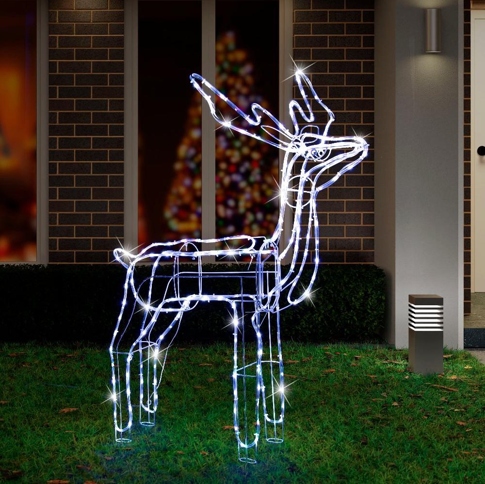 LED Twinkling Standing Reindeer – 110cm available in 2 Colors - Cool White 5