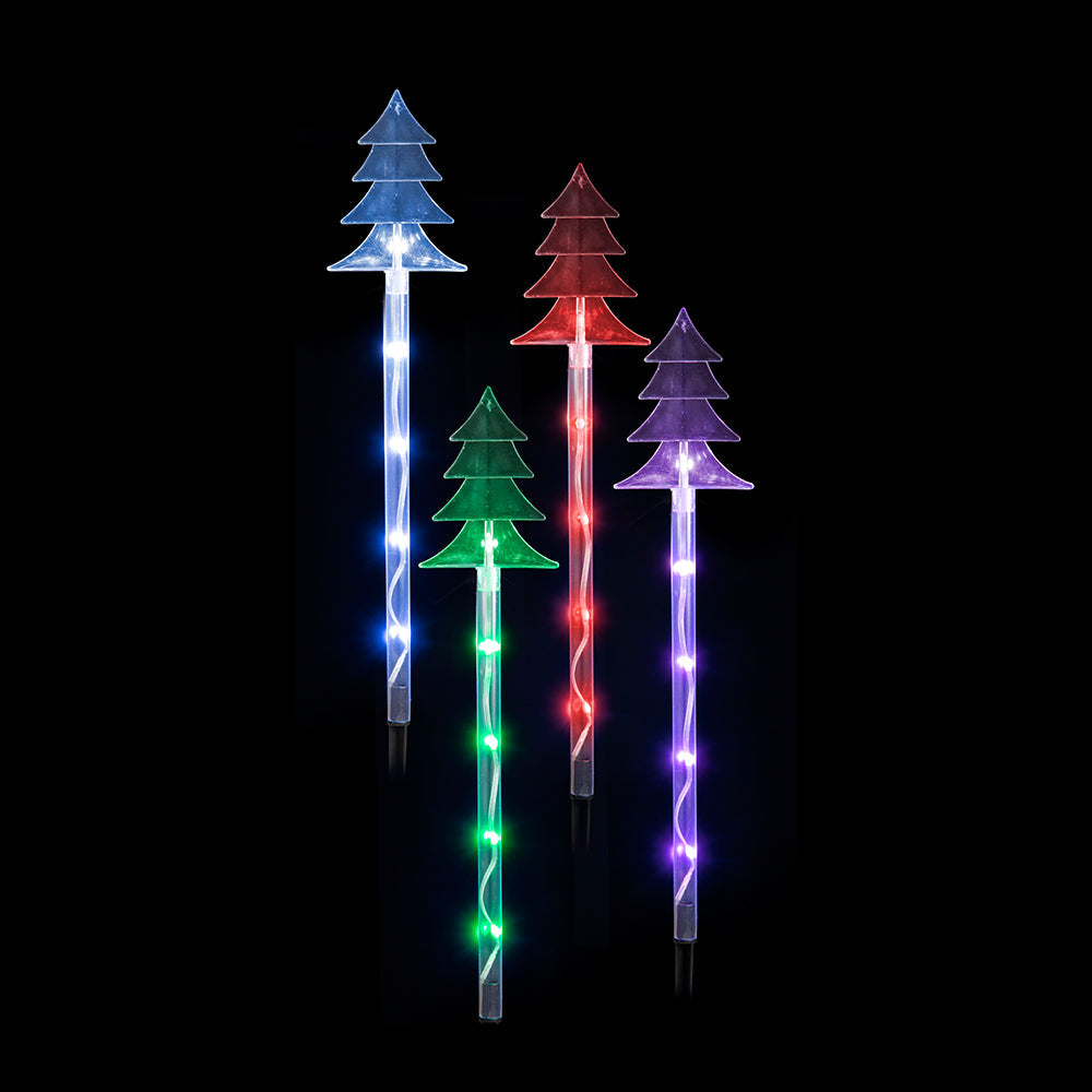 LED Lightshow Star Path Lights 4 pieces Remote Controlled - Trees 6