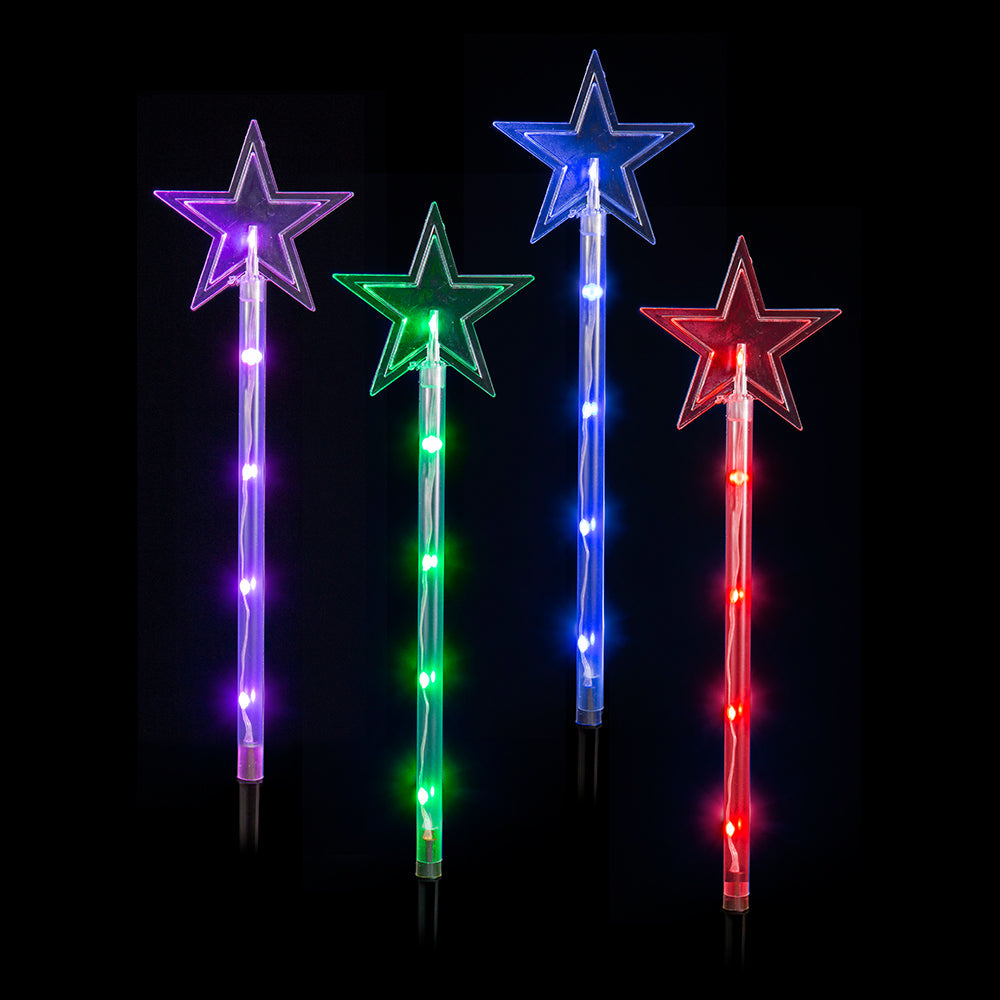 LED Lightshow Star Path Lights 4 pieces Remote Controlled - Trees 3