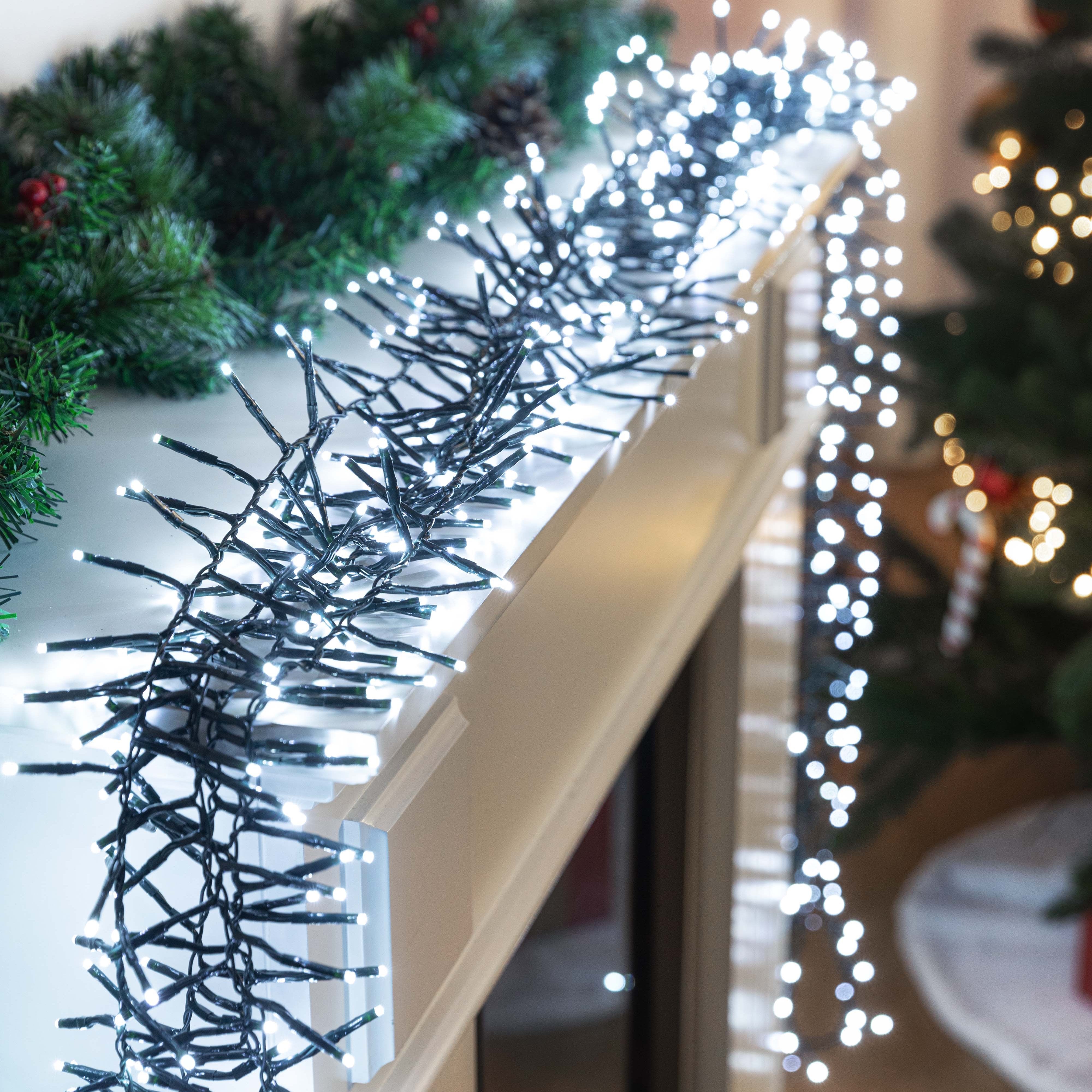 Battery Operated LED Cluster Lights – 200 LEDs, Multicolor or Warm White - Multicolor 6