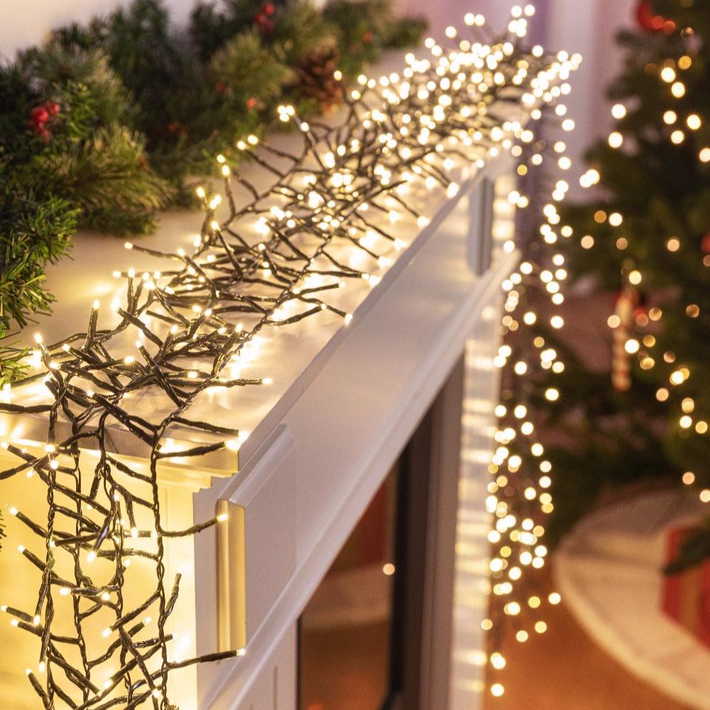 Battery Operated LED Cluster Lights – 200 LEDs, Multicolor or Warm White - Multicolor 3