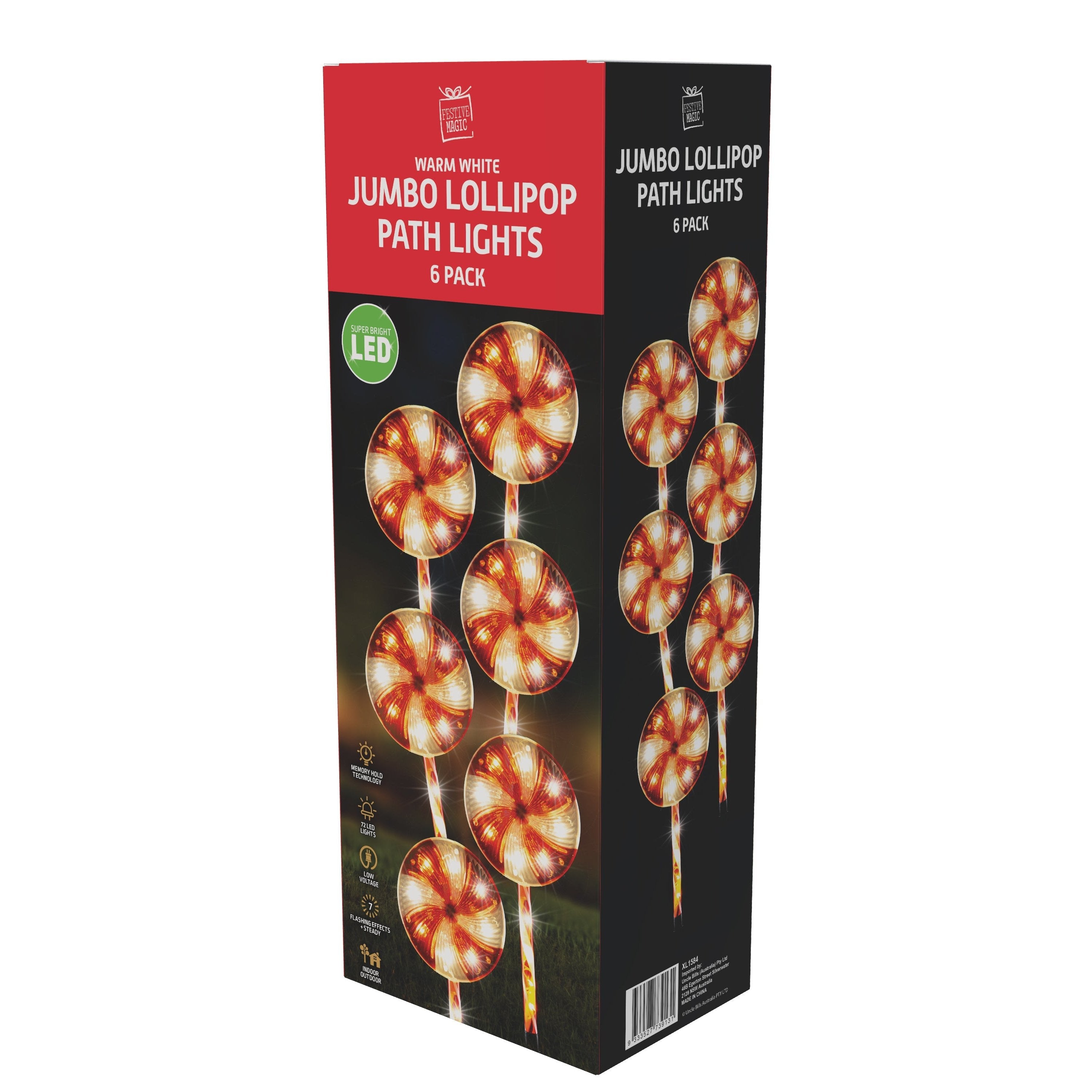Jumbo Lollipop Path Lights 6pk Flash 4