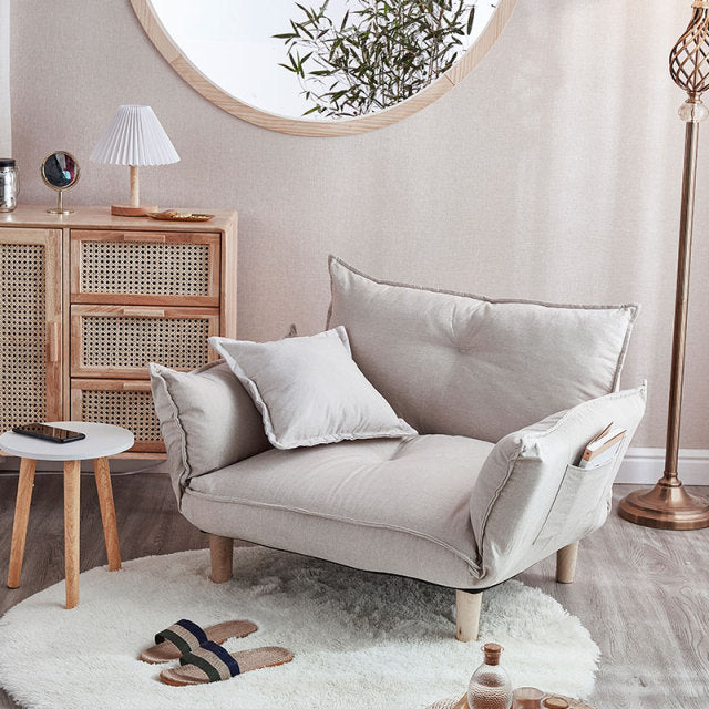 NNEOBA Convertible Sofa Couch with Adjustable Backrest and Armrests 3