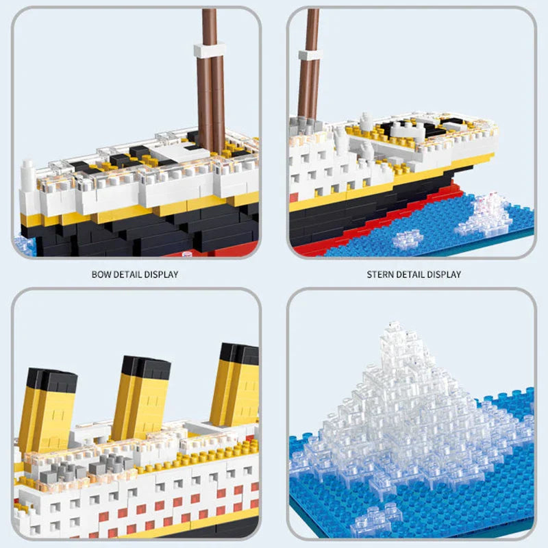 NNEOBA Titanic Ship Toy with LED Light 4