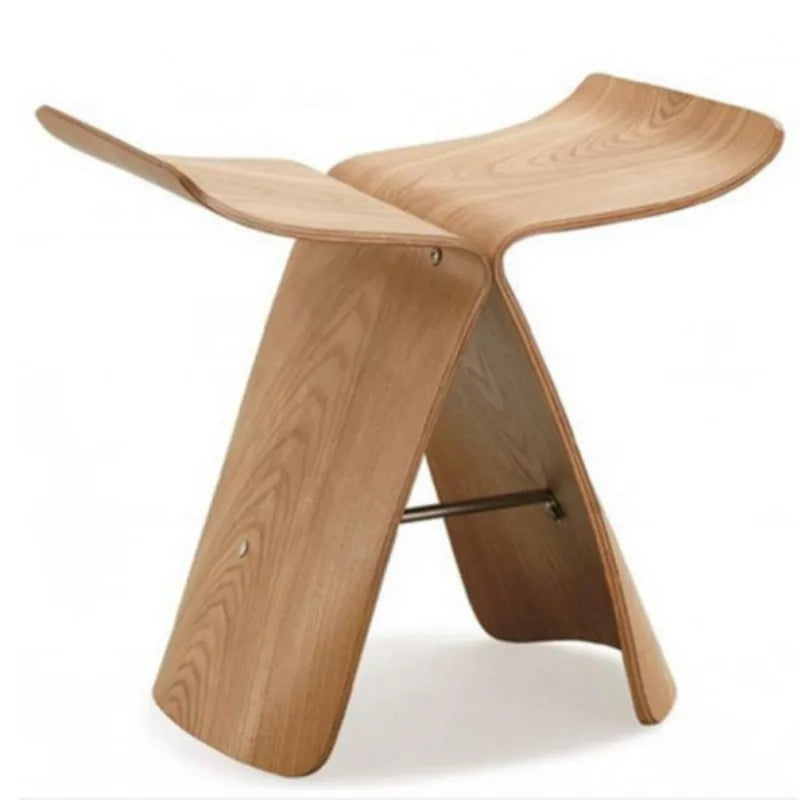 NNEOBA Creative Wood Butterfly Stool 3