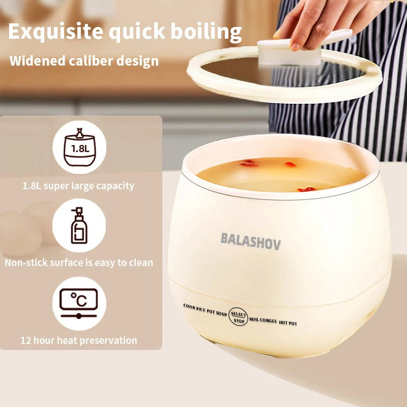 NNEOBA 1.8L Multifunctional Electric Mini Rice Cooker 3