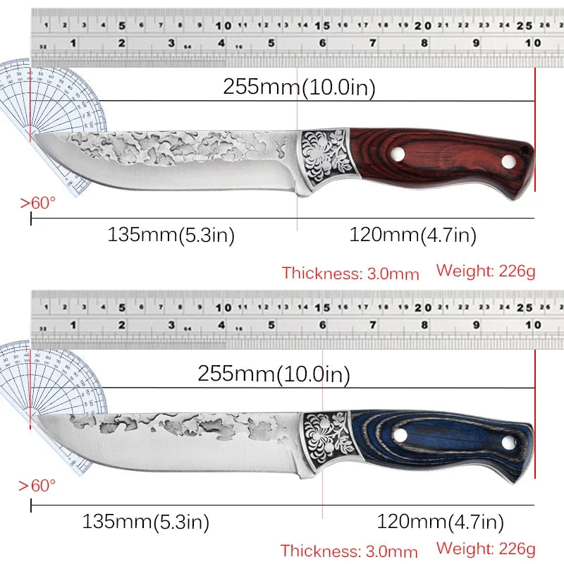 NNEOBA Forged Cleaver Kitchen Chef Knife -  With Cover (2pcs) 3