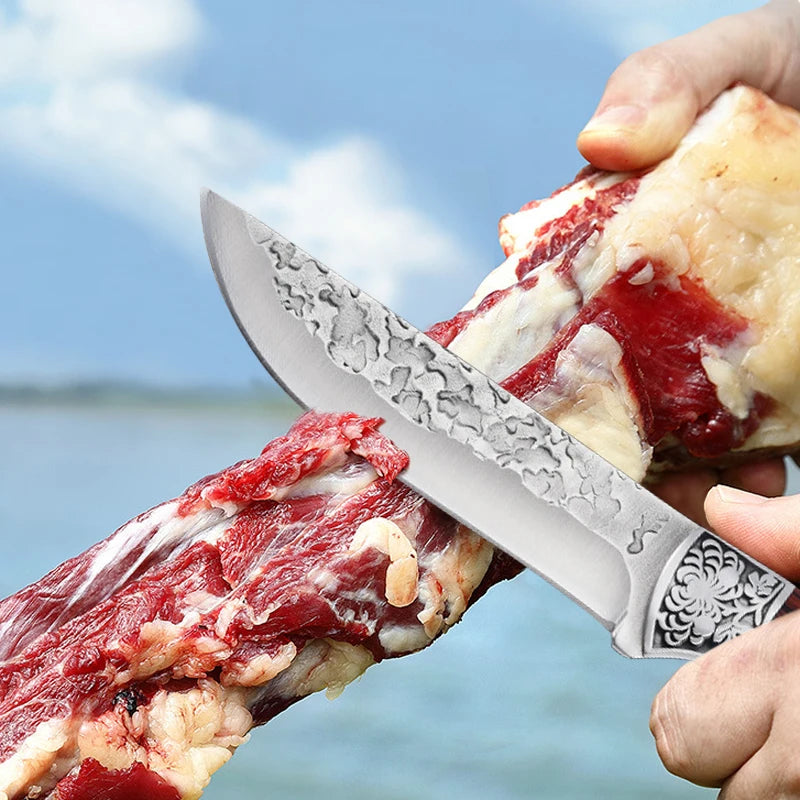NNEOBA Forged Cleaver Kitchen Chef Knife -  With Cover (2pcs) 4